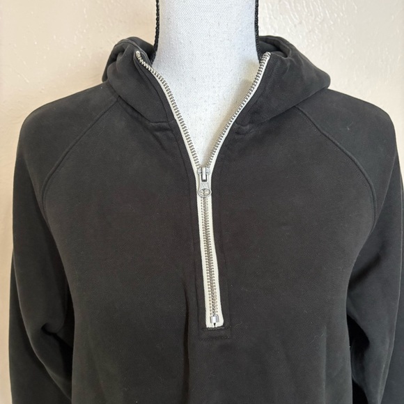 Vuori Restore Half Zip Hoodie Washed Black Long Sleeves Womens Size Small - Picture 7 of 11